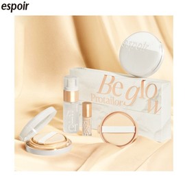 ESPOIR Protailor Be Glow Cushion New Class + Concealer + Fixer Set 4items [Golden Hour Edition], Shade:Ivory