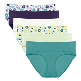 Intimate Portal Maternity Underwear Cotton Pregnancy Postpartum Panties Foldable Under the Bump Briefs 6 Pack Meadow XL