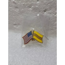 USA American South Vietnam Friendship Flag Lapel Pin Single Clutch Back NIP
