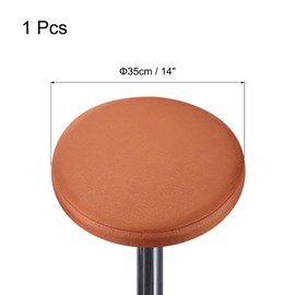 uxcell Bar Stool Cushions, 14 Inch Round Bar Stool Cover Seat Cushion, Suitable for Chairs Stool Slipcovers, Brown