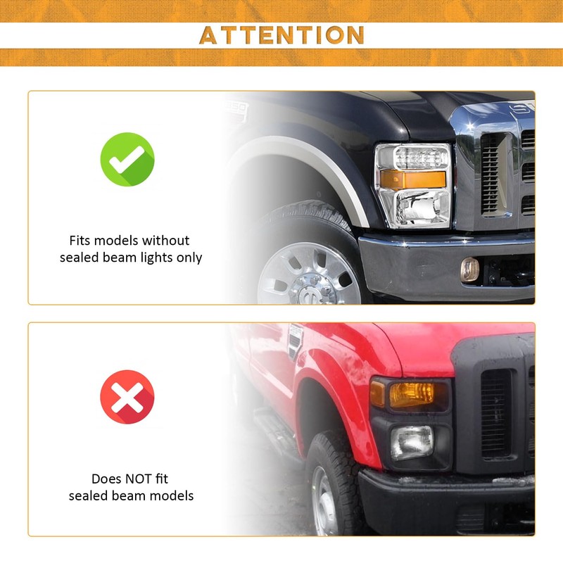 WEELMOTO For 2008-2010 Ford F250 F350 F450 F550 Super Duty