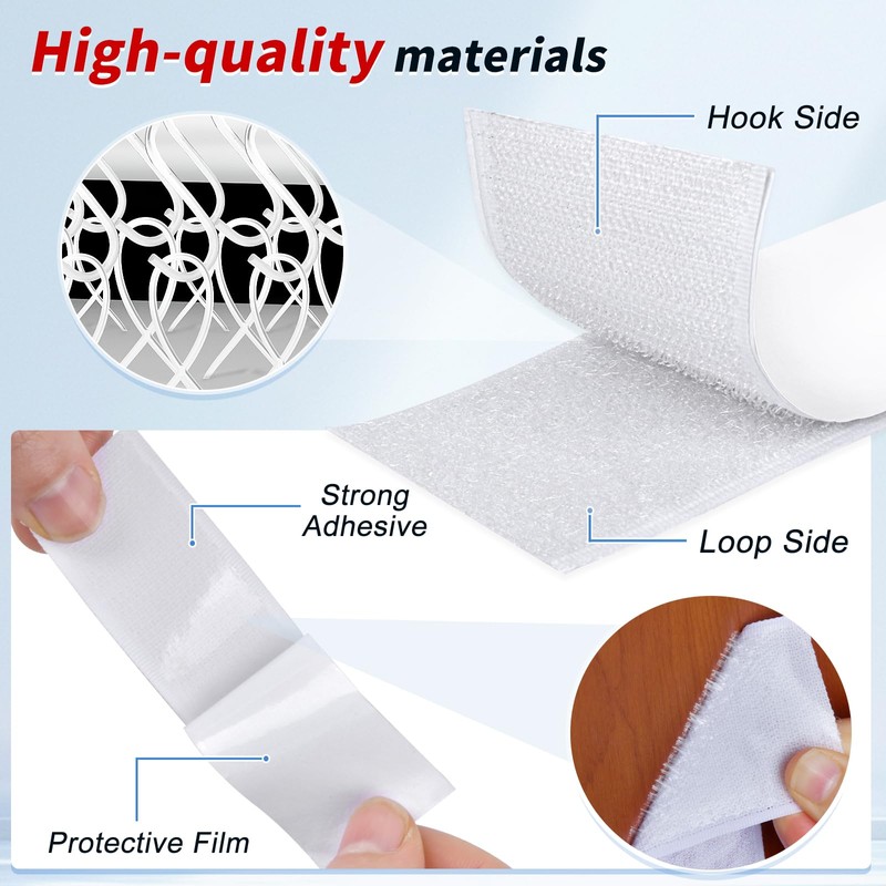 RPBHY 1 Inch x 27Ft Hook and Loop Strips with