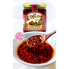 Don Emilio Hot Chili Crisp Sauce, Gourmet Chili Oil Red Pepper Crushed Salsa,