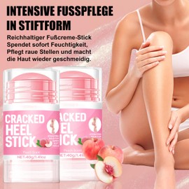 Urea 60% Foot Cream Stick Foot Care Cream for Cracked Heels and Dry Skin, Deep Moisture Shuimitaopeach 2 Pieces