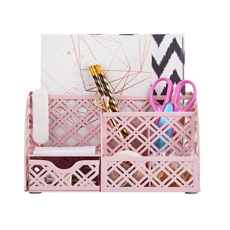 Exerz Desk Organiser, Desk Tidy, Pen Holder, Multifunctional, Metal, Drawer,