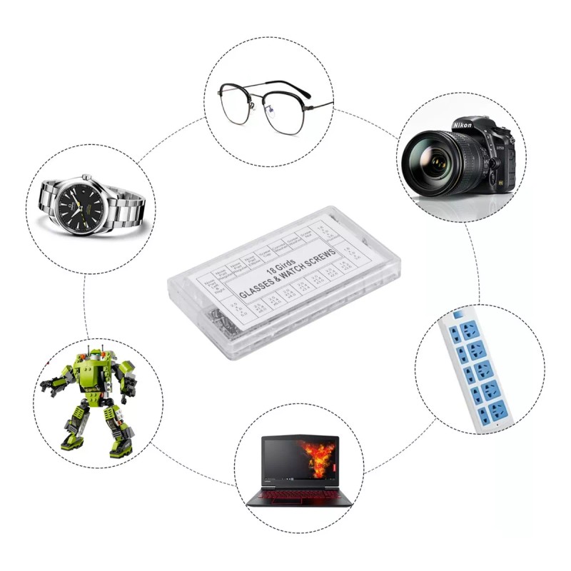 Dokpav Kit De Reparación De Gafas Tornillo Para Gafas Tuercas