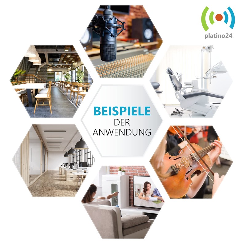 6 Basotect ® G+ Sound Absorbers 3D Set Hexagon Acoustic