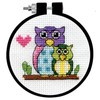 Design Works Crafts Owls Counted Cross Stitch Kit with Hoop