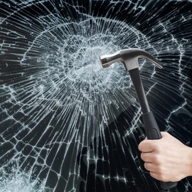 DUOFIRE Window Security Film Premium 4 Mil Tempered Glass Window Film for Enhanced Safety Adhesive Anti-Shatter for Supermarket, Display Cabinet, Home, Office Windows 23.6 x 78.7 in(Clear)