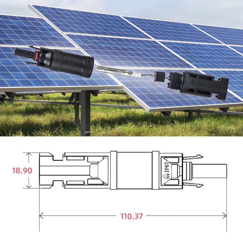 Backflow Prevention Diode, MC4 Compatible, Connector with Backflow Prevention Diode,