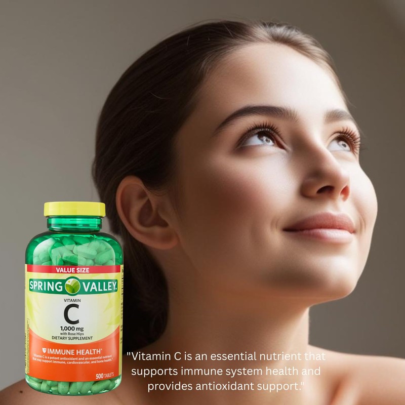  Spring Valley Vitamin C 1000mg with Rose HIPS Tablets