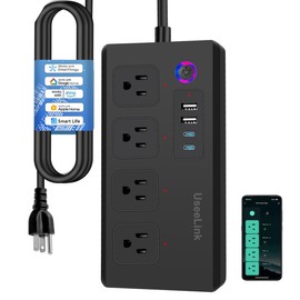UseeLink Smart Power Strip Surge Protector 16A, Smart Plug that Compatible with Alexa & Google Home, WiFi Outlets with APP Voice and Remote Control, 2.4G Only, ETL FCC Listed, No Hub Needed