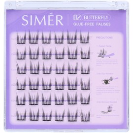 Self Adhesive Lash Clusters Press On Lashes Natural Eyelash Clusters 10-14mm C Curl Pre-Glued Cluster Lashes No Glue Needed Reusable Wispy DIY Eyelash Extension