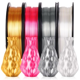 YOUSU Silk TPU Filament 1.75mm,Flexible 95A TPU 3D Printer Filament, Dimensional Accuracy +/- 0.02 mm,Silk TPU 4x250G