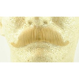European Moustache BLONDE - Spirit gum Included - 100% Human Hair - no. 2012 - REALISTIC! Perfect for Theater - Reusable!