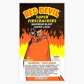 Vintage Red Devil Firecrackers! Waterproof Vinyl Window Bumper Sticker Decal 5"