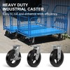 NINOSO Heavy Duty Casters, No Noise Rubber Wheel on Cast