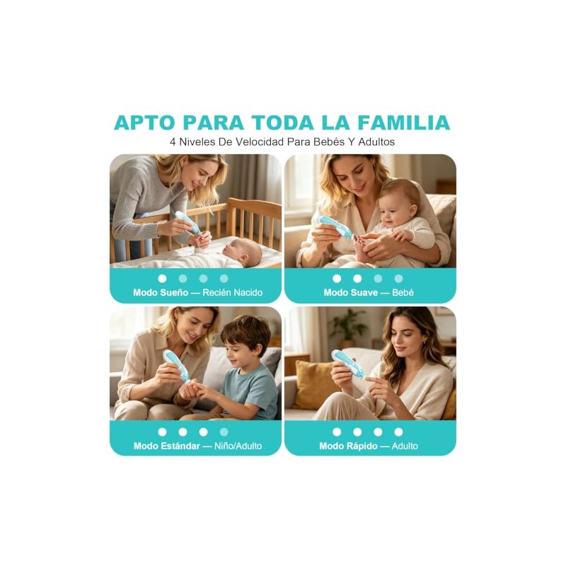 AXIDUN-Lima de uñas para bebé, Cortaúñas para bebé, Pulidora de