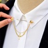 Chain Lapel Pin Collar Bar Tassel Brooch Classic Ball Head