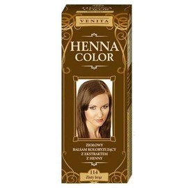 Henna Color 114 Gold Braun Haarbalsam Haarfarbe Farbeffekt Naturhaarfärbemittel Henne Öko
