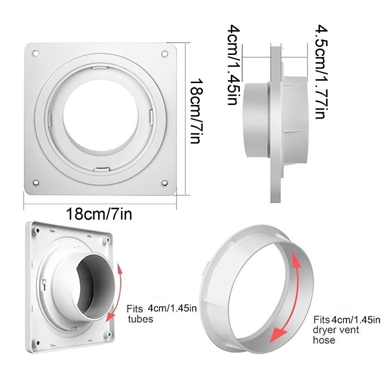 Dryer Vent Adapter - Dryer Duct Wall Plate,Hose Extension Connector