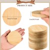 24 Pcs Round Bamboo Coaster 8 CM Wood Coaster Natural