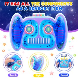 UIIOPJIOM Sensory Fidget Toys for Boys Age 4 5 6 7 8-12 Year Old, Autism Calming Down Car Travel Toys, Autistic Squishy Tube Stress Relief Robot Toy Airplane Travel Games for Kids,Toddler Easter Basket Stuffers