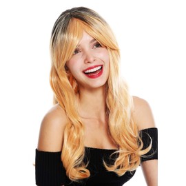WIG ME UP - GFW2646-1+G78 women's quality wig long wavy fringe ombre black copper blonde