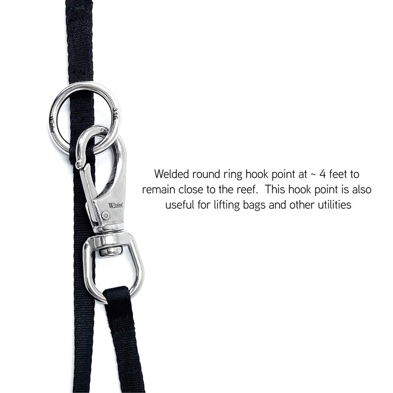 WICKED Scuba 316 Stainless Steel Multipoint Reef Hook 4-6 Ft.