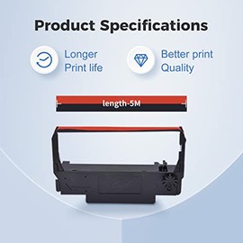 myCartridge 24 Pack ERC30 ERC-30 ERC 30 34 38 B/R Compatible with Ribbon Cartridge Used with Epson ERC30/ERC34/ERC38,TM-U220,Bixolon GRC-220BR,M188B,B