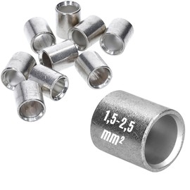 Pack of 10 Kalitec L06-P parallel connectors, 1.5 - 2.5 mm², uninsulated, crimp connector, blank, cable connector, industrial quality from the German dealer