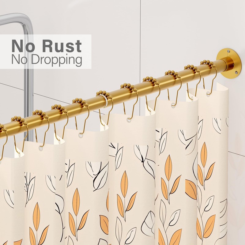 Yampos L Shaped Corner Shower Curtain Rod, 39" - 69"