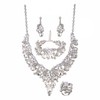 Jewelry Set for Women, Statement Necklace Dangle Earrings Bracelet Ring,