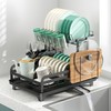 IBEDMAZIE 2 Tier Metal Dish Drying Rack Without Installation Sturdy