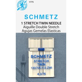 SCHMETZ Twin Stretch (130/705 H-S ZWI) Sewing Machine Needles - Carded - Size 4.0/75