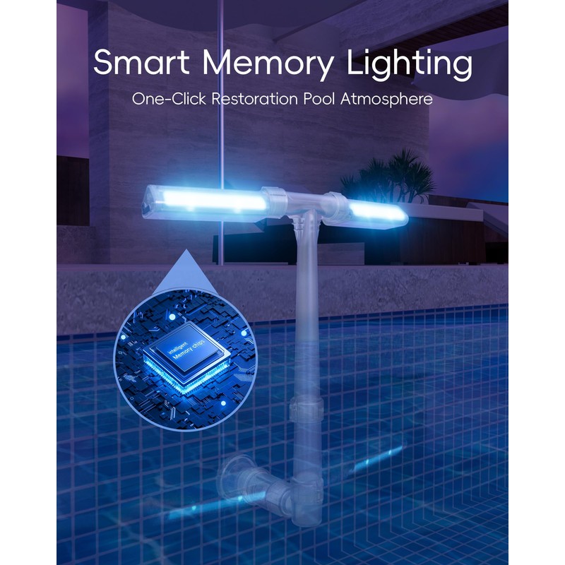 2025 Upgrade Higher Pool Fountain with Lights for Above Ground/Inground