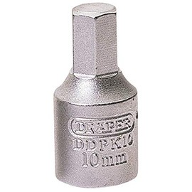 Draper 38328 Hexagon Drain Plug Key, 3/8" Square Drive, 10mm , Blue