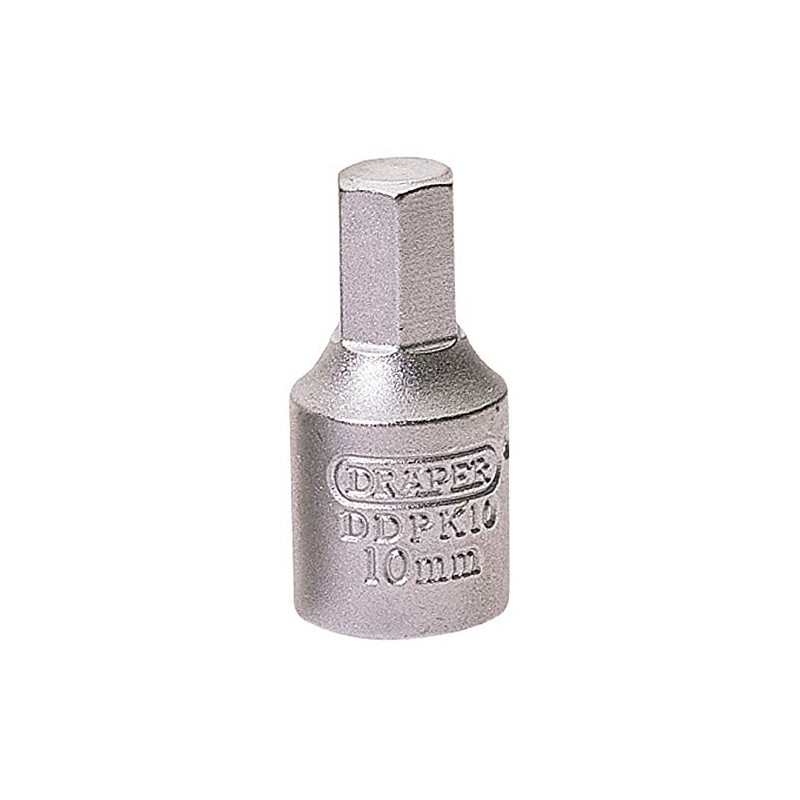 Draper 38328 Hexagon Drain Plug Key, 3/8" Square Drive, 10mm