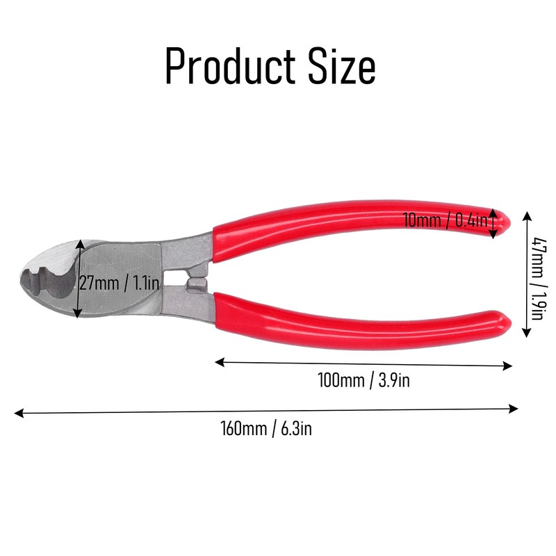 Cable Pliers, Portable Cable Cutter Aluminium Copper Insulation Pliers for