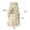 Badger Basket Empress Canopy Bassinet - Round Rocking Baby Cradle