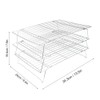3‑Tier Cooling Rack Collapsible Folding Legs for Cookies Cakes Kitchen