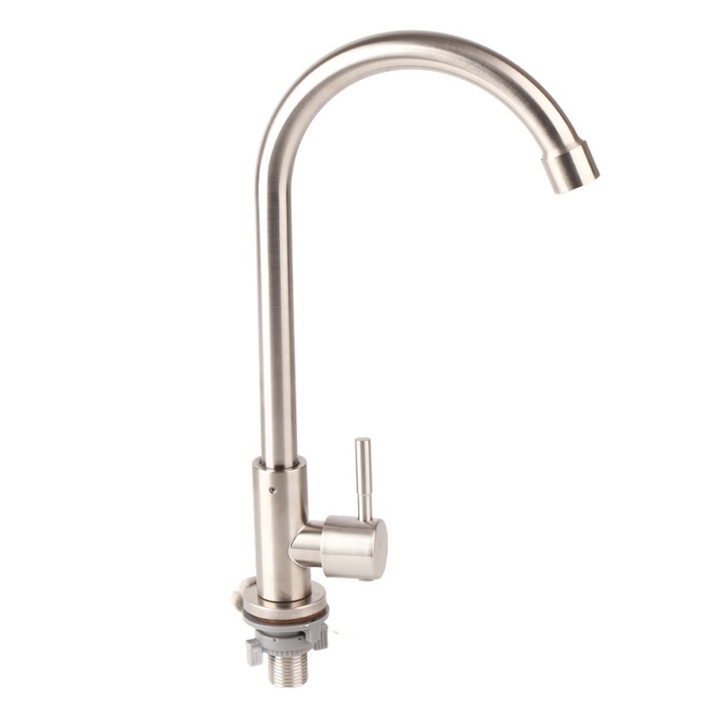 G1/2in Thread Stainless Steel Single Cold Single Hole Sink Water