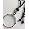 Magnifying Glass Necklace, Sterling Silver with Healing Gem Stone Crystal,