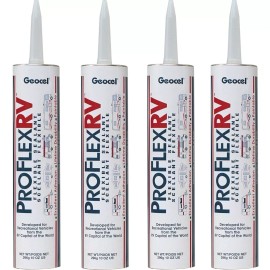 Geocel GC28928 GC28128; ProFlex RV Flexible Sealant Crystal Clear 10oz, Set Of 4
