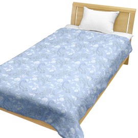 Merry Night CT14006-76 Skin Duvet Cover, Gauze, Blue, Single, Approx. 55.1 x 74.8 inches (140 x 190 cm), 100% Cotton, Soft to the Touch, Absorbent, Breathable, Lightweight, Washable, Summer Bedding