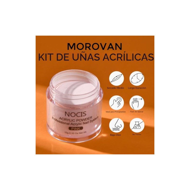 YUMTTY Kit de uñas acrílicas, Polvo acrílico, líquido acrílico, monómero