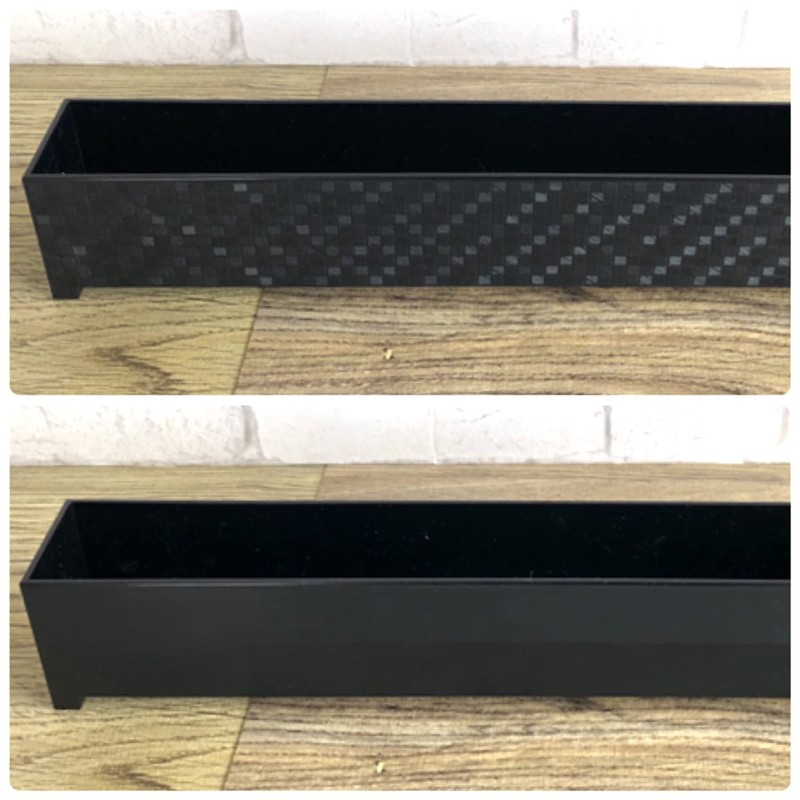 Hacocoro HH-C96-BK Rectangular Flower Vase, Black