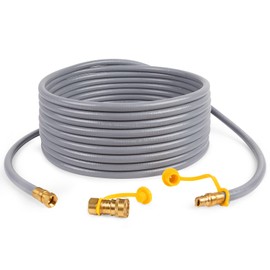 GASPRO 36 FT 3/8" ID Natural Gas Hose, Low Pressure LPG Hose with Quick Connect, for Weber, Char-broil, Pizza Oven, Patio Heater and More
