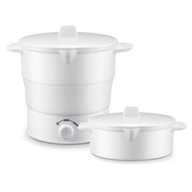 Small Electric Hot Pot Multifunctional Compact Folding Rapid Noodles Cooker for Home and Travel