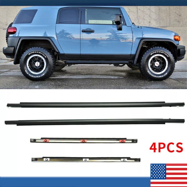 GEARTRONICS For 2007-2014 FJ Cruiser Door Belt Molding Weatherstrip (FRONT